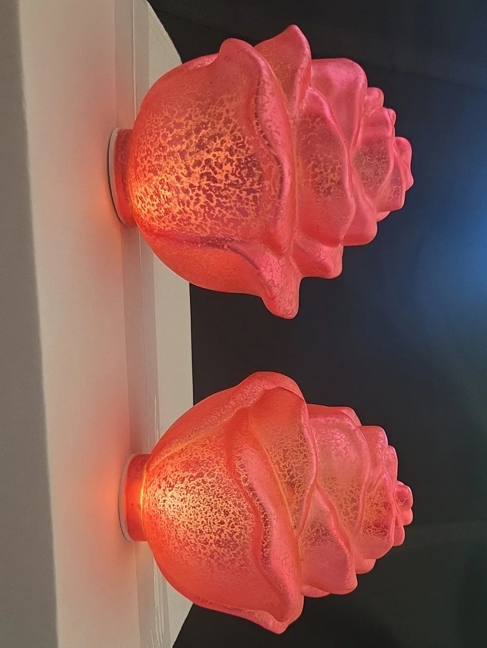 Set of 2 Illuminated Mercury Glass Roses by Valerie